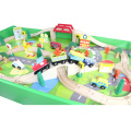 Einfache Montage Kinder Holzbahn Eisenbahn Spieltisch